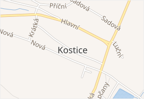 Kostice v obci Kostice - mapa části obce