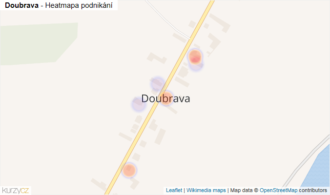 Mapa Doubrava - Firmy v části obce.