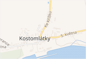 Ke Křížku v obci Kostomlátky - mapa ulice
