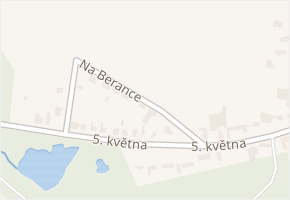 Na Berance v obci Kostomlátky - mapa ulice