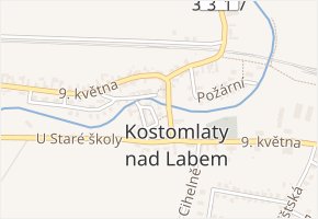 9. května v obci Kostomlaty nad Labem - mapa ulice