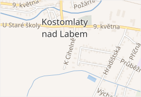 K Cihelně v obci Kostomlaty nad Labem - mapa ulice