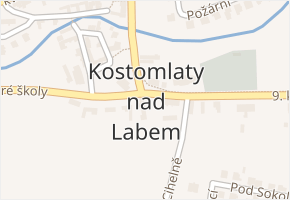 Kostomlaty nad Labem v obci Kostomlaty nad Labem - mapa části obce