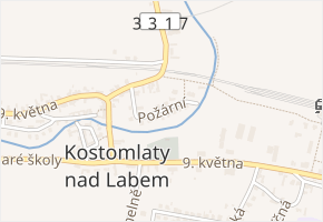 Požární v obci Kostomlaty nad Labem - mapa ulice
