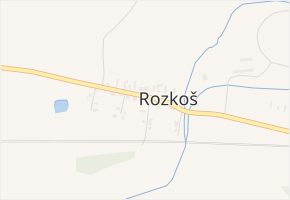 Rozkoš v obci Kostomlaty nad Labem - mapa části obce