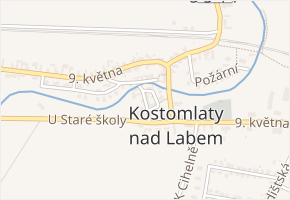 V Uličkách v obci Kostomlaty nad Labem - mapa ulice