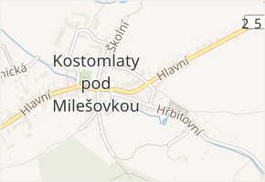 Hlavní v obci Kostomlaty pod Milešovkou - mapa ulice