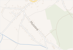 Husova v obci Kostomlaty pod Milešovkou - mapa ulice