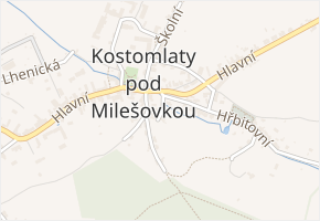 Krátká v obci Kostomlaty pod Milešovkou - mapa ulice