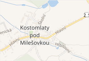 Pod hřištěm v obci Kostomlaty pod Milešovkou - mapa ulice