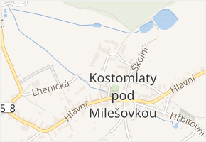 Požárnická v obci Kostomlaty pod Milešovkou - mapa ulice