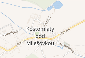 Školní v obci Kostomlaty pod Milešovkou - mapa ulice