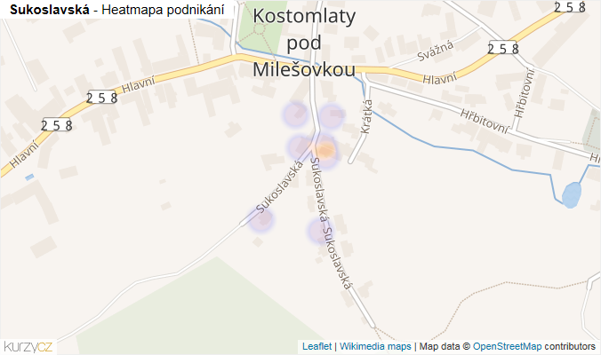 Mapa Sukoslavská - Firmy v ulici.