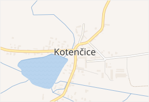 Kotenčice v obci Kotenčice - mapa části obce