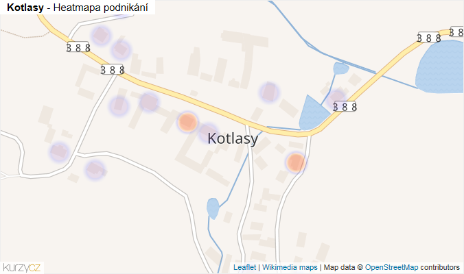 Mapa Kotlasy - Firmy v části obce.