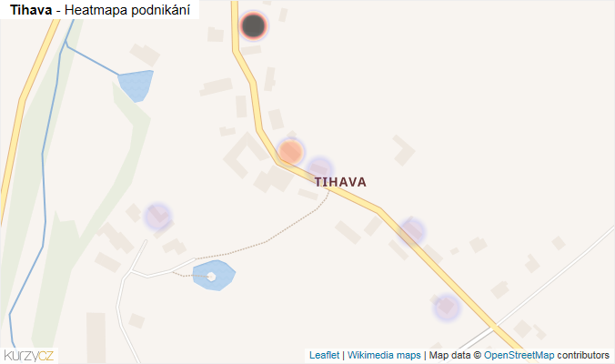 Mapa Tihava - Firmy v části obce.