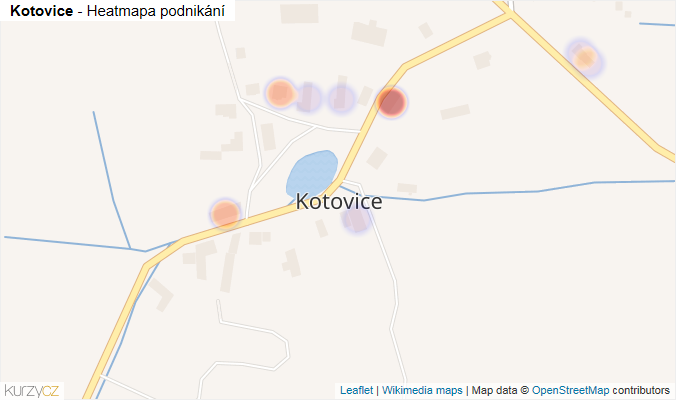 Mapa Kotovice - Firmy v části obce.