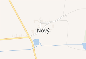 Nový v obci Kotovice - mapa části obce