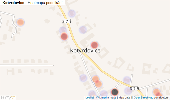 Mapa Kotvrdovice - Firmy v části obce.