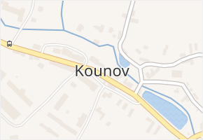 Kounov v obci Kounov - mapa části obce