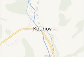 Kounov v obci Kounov - mapa části obce