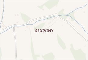 Šediviny v obci Kounov - mapa části obce