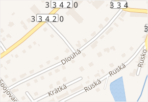 Dlouhá v obci Kouřim - mapa ulice