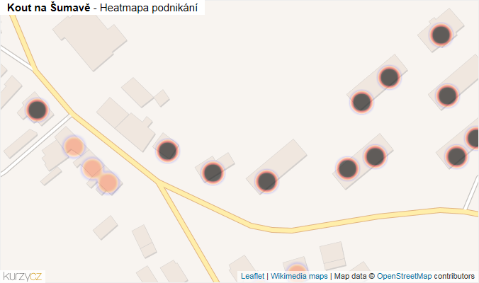 Mapa Kout na Šumavě - Firmy v obci.