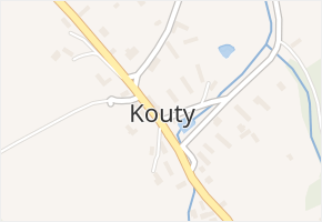 Kouty v obci Kouty - mapa části obce