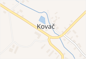 Kovač v obci Kovač - mapa části obce