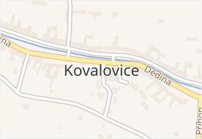 Kovalovice v obci Kovalovice - mapa části obce