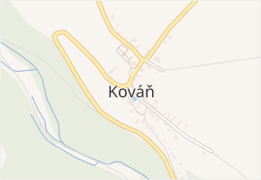 Kováň v obci Kováň - mapa části obce