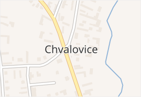 Chvalovice v obci Kovanice - mapa části obce