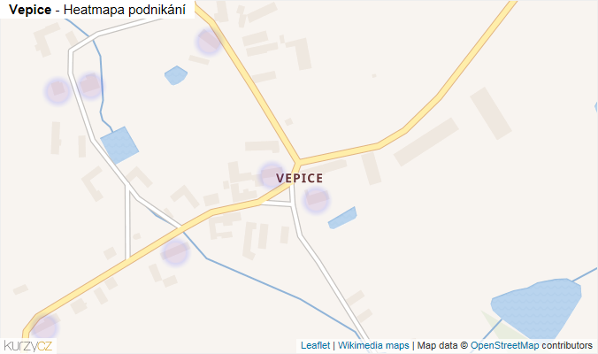 Mapa Vepice - Firmy v části obce.