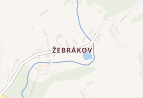 Žebrákov v obci Kovářov - mapa části obce