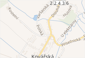 Polská v obci Kovářská - mapa ulice