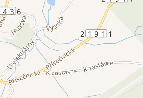 Přísečnická v obci Kovářská - mapa ulice