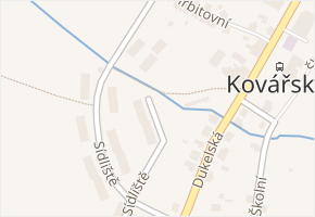 Sídliště v obci Kovářská - mapa ulice