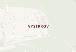 Vystrkov v obci Kozárovice - mapa části obce