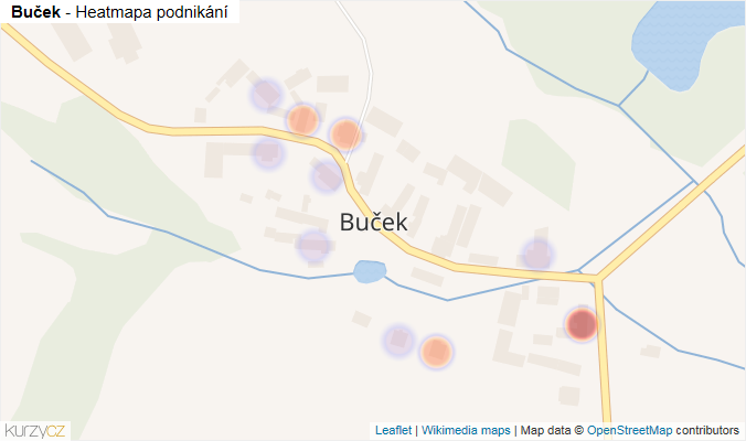 Mapa Buček - Firmy v části obce.