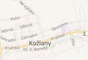 Sportovní v obci Kožlany - mapa ulice