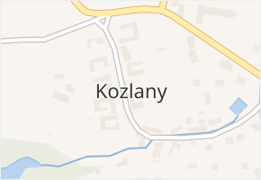 Kozlany v obci Kozlany - mapa části obce