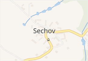 Sechov v obci Kožlí - mapa části obce