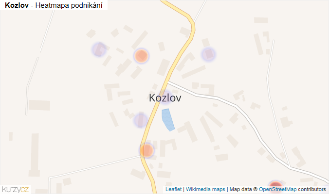 Mapa Kozlov - Firmy v části obce.