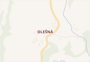 Olešná v obci Kozlov - mapa části obce