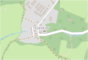 Slavkov v obci Kozlov - mapa části obce