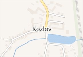 Kozlov v obci Kozlov - mapa části obce