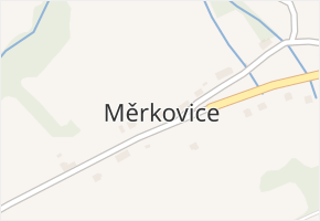 Měrkovice v obci Kozlovice - mapa části obce