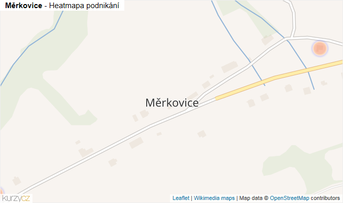 Mapa Měrkovice - Firmy v části obce.