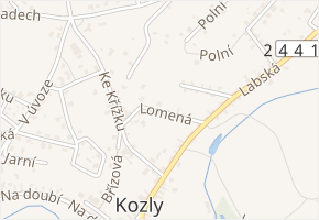 Lomená v obci Kozly - mapa ulice